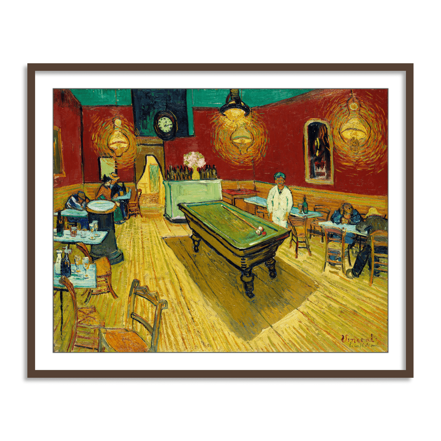 Le café de nuit by Vincent Van Gogh Famous Painting Wall Art