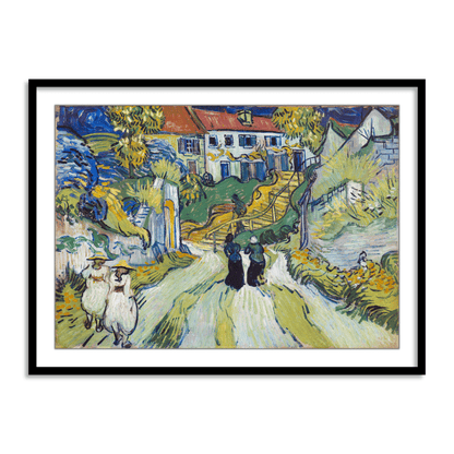 Stairway at Auvers by Vincent Van Gogh Famous Painting Wall Art