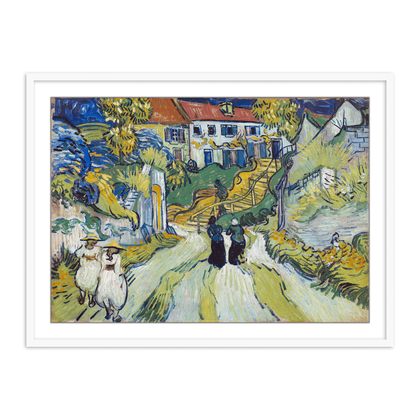Stairway at Auvers by Vincent Van Gogh Famous Painting Wall Art