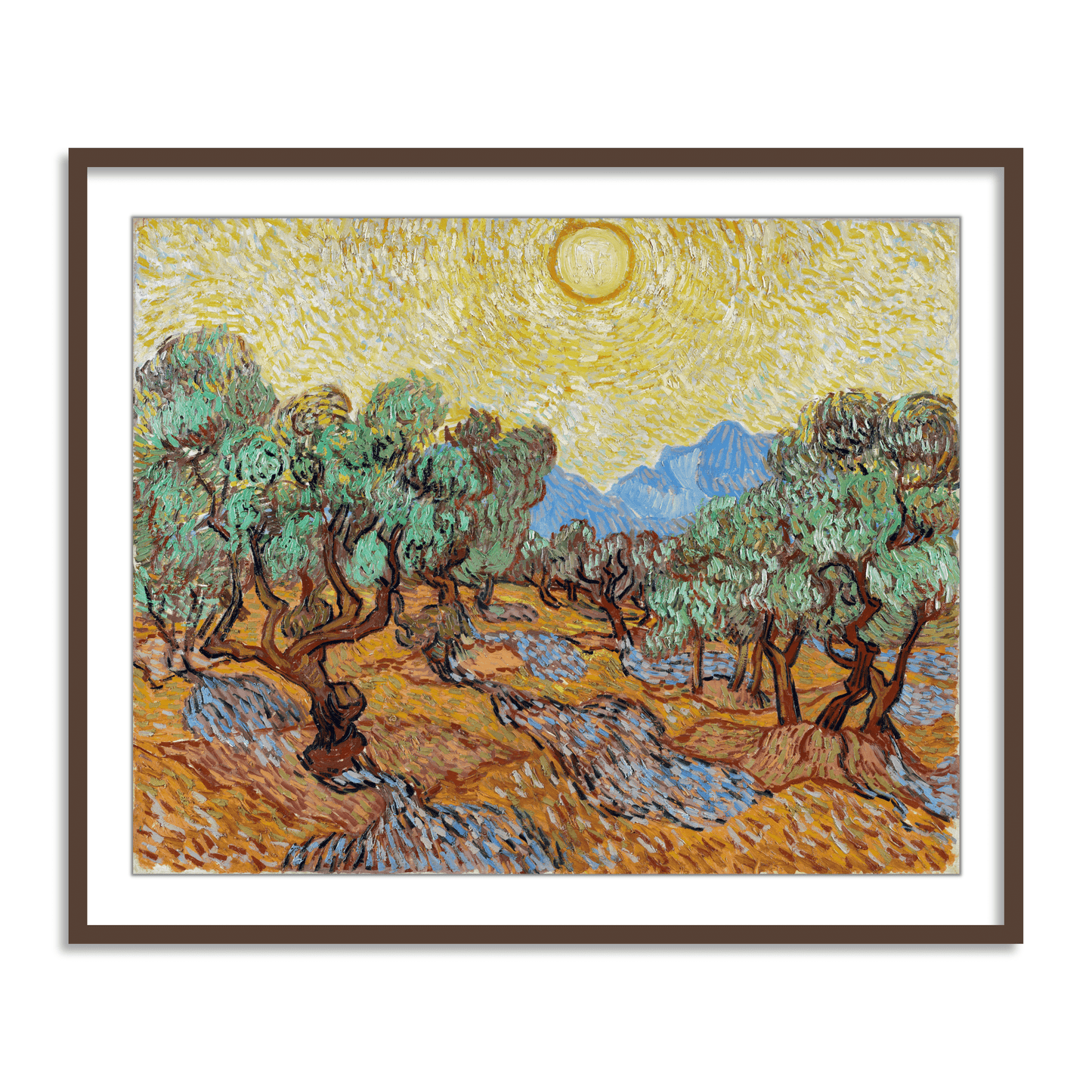 Olive Trees by Vincent Van Gogh Famous Painting Wall Art