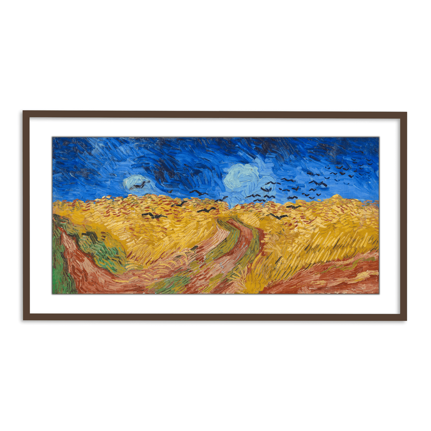 Wheatfield with Crows by Vincent Van Gogh Famous Painting Wall Art